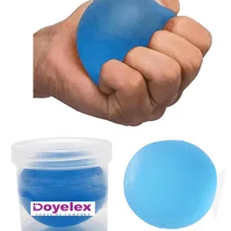 doyelex Doyelex® Gel Exercise Ball for Hand, Grip Muscle Strengthening,Stress Relief, Arthritis, Finger, Wrist, Carpal Tunnel & Pain Relief, stress relief ball | Color-Greenish Blue | Size-L (6.35*6.35*6.35 CM) image 1