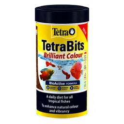 tetra TetraBits Brilliant Colour Fish Food A Daily Diet for All Tropical Fishes to Enhance Natural Colour and Vibrancy Increased Nutrient Absorption 30 Gram Pack image 1