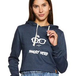 campus sutra Printed Full Sleeve Hooded Sweatshirts or Hoodie for Women image 1