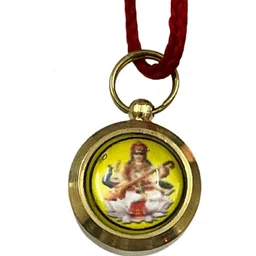 numeroastro Shri Saraswati Yantra Locket | Pendant In Ashtadhatu For Men & Women (1 Pc) image 2