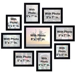 AJANTA ROYAL Personalized Photo Frames for Wall Décor (6-5x7-inch, 2-5x5-inch, 1-8x10-inch) (Personalized) image 1