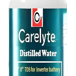 Carelyte Ultra Pure Distilled Water - "0" TDS | Double Distilled Perfection for Inverter Batteries, Radiators, Dental Use | 100% Impurity-Free, Multi-Purpose, Lab-Grade Purity (1L) image 1