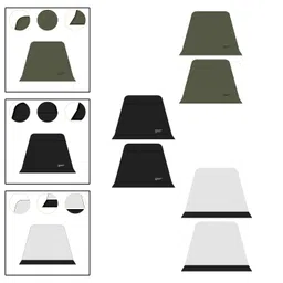 Enakshi (LABEL) Creations 2Pcs Canopy Tent Sidewalls Popup Canopy Side Walls for Backyard Patio Gazebo Black image 2