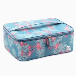 NFI essentials Cosmetic Makeup Pouch, Travel Organizer Box for Women, Pouches for Girls Toiletry Vanity Case Bag with Multiple Compartments for Brushes (MBO-53-P1) image 1