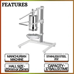 buildforce Manchurian Ball Cutting Machine Stainless Steel Machine with Stand Size 35”X28”X39” Inch (LXWXH) Veg Manchurian Machine Hall Size 20mm or 25mm A2 image 4