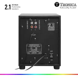 TRONICA FD-101 25W Home Theater/ 2.1 Channel Bluetooth Home Theater Music System with Remote/FM/USB/AUX/LED/TV Support/Hi-Bass Woofer System image 3