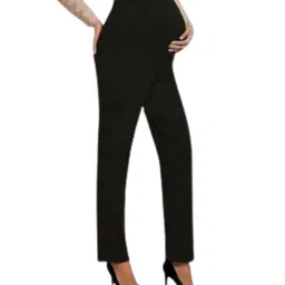 fashiospice every fashion has it's own spice FASHIOSPICE Maternity Pant: Ankle-Length Trousers for Pregnant Women, Offering Ultimate Support and Comfort as Bottom Wear Pants (Pack of 1) image 1