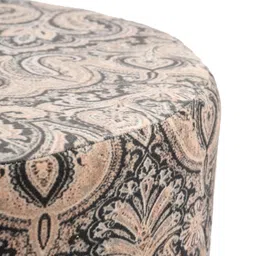 NACIA Functional Ottoman Stool - Modern Pouffe for Footrest & Extra Seating - Sturdy Build with Cushioned Top - Compact, Stylish Accent for Living Room & Bedroom Decor, 18 Inch, Coffee Damask image 4