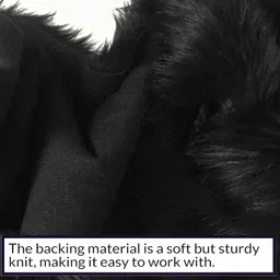 Brownmonkey 2PCS White Faux Dolls Jewelleries Displaying Background Product Photo Background & Luxury Photo Props, Great for Nail Art, Sheepskin Cushion Fluffy Area Rug (Black 2 PCS, 12X12) image 2