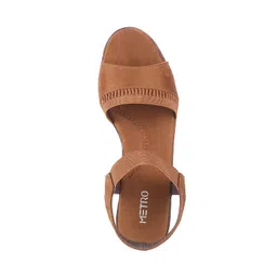 metro Women's Faux Leather Comfy Peep-toe Fashion Sandals image 5
