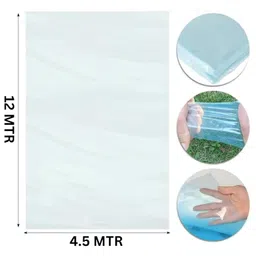 singhal Greenhouse Poly House Sheet 4.5 Mtr x 12 Meters, Plastic Transparent Sheet for Green House 200 GSM Greenhouse Multilayer Poly Plastic UV Treated Dust-Proof Waterproof Heavy Duty image 2