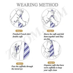 zivom Glossy A Cards Enamel Office Formal Shirt Blazer Cufflink Pair Men Gift Box image 5