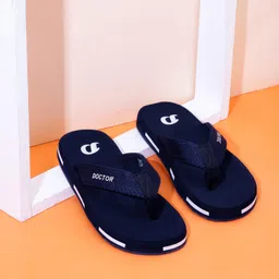 doctor extra soft Men's Classic TPR Slippers with Cushion FootBed for Adult| Comfortable & Light Weight|Stylish & Anti-Skid|Orthopedic Casual Durable Waterproof Everyday Dr.Flip Flops Gents Boys D-35 image 3