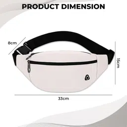 kraptick Waist Bag | Fanny Pack & Crossbody Bag for Travel, Running, Hiking & Gym | Waterproof & Lightweight Belt Bag | Adjustable Money Belt & Waist Pouch for Men & Women |(White) image 3
