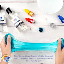 DIYScience Premium PVA Slime Glue - Clear (200Ml) for Craft, Smooth and Stretchy, Non-Toxic, Safe for Kids, Dries Clear, Extra Thick & Washable, Makes Strong Bond image 5