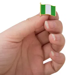 desert cactus Nigeria Country Flag Lapel Pin Enamel Made of Metal Souvenir Hat Men Women Patriotic (Waving Flag Lapel Pin) image 4