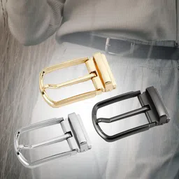 loom tree Reversible Belt Buckle Replacement Buckle for Jeans Belt Birthday Dress Belt gold image 3