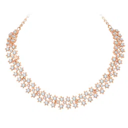 atasi international White Stones/AD Diamond Necklace with Earrings - Jewellery Set for Women, Girls Best Suits for Party, Wedding and Festive Occasions image 3