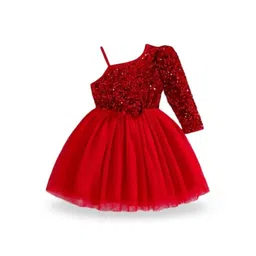 Niren Enterprise Girl's Fit And Flare Knee Length Dress image 1