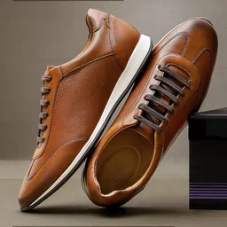 symbol premium Mens Smart Casual Leather Sneakers image 2