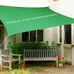 vimla enterprises VIMLA ENTERPRISES� Green Shade Net UV Stabilized with Attached Eyelets 3 M x 3 M 90% image 3
