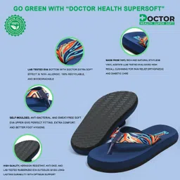 doctor health super soft Women's Flip-Flops Slippers | Red Flip-Flops | Women's & Girl's Slippers | Comfortable & Lightweight | Soft Foot Massager | All Day Wear Flip-Flops Slipper image 3