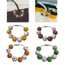 club bollywood BNF®Sports Accessories Charm for Bag for Men Women Beach Tote Bag Accessory Baseballs|Clothing, Shoes & Accessories | Womens Handbags & Bags| Womens Handbags & Bags image 3