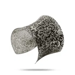 youbella Jewellery Silver Plated Oxidised Cuff Bracelet Bangle for Women and Girls (Style 5) image 1