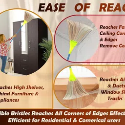 generic Indonesia Less Dust Grass Broom, Wooden Longhandle Jhadu for Home Cleaning (1) (1) image 5