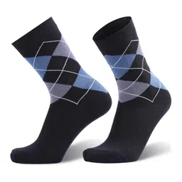 anchor Cotton Argyle Socks for Men Full Length, Formal Cotton Mens Socks, Free Size, Pack of 3 image 2