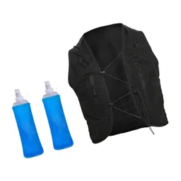 Enakshi (LABEL) Creations Running Vest Backpack with 2pcs 500ml Soft Flasks Running Gear L image 3