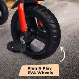 R for Rabbit Tiny Toes T10 Ace Tricycles for Kids of 1.5 to 5 Years Age EVA Wheels, Storage Basket & Seat Belt | Baby Trike Cycle for Upto 25 Kg Weight Boys & Girls (Red) image 5