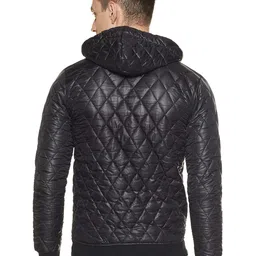 campus sutra Men's Vegan Leather Regular Fit Cotton Jacket For Winter Wear Standing Collar Full Sleeve | Zipper | Casual Jacket For Man | Western Stylish Jacket For Men image 2