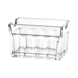 Acrylic Sugar Packet Holder Tissue Tea Bag Bowl for Coffee Bar Kitchen Hotel 8.8cmx6.2cmx5.5cm image 1