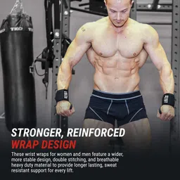 steigen fitness-sf STEIGEN FITNESS Beast Mode Exercise Wrist Wrap Bands, Wrist Support for Gym, Gym Gloves, Wrist Band for Men Gym image 2