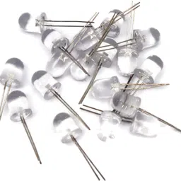 Electronic Spices Pack of 20 (10Mm) Led Ultra Bright Cool White Led Diode white Light with 2pins image 1
