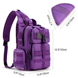 G4Free Tactical EDC Sling Bag Backpack with Adjustable Holster Military Shoulder Backpack for Men image 2