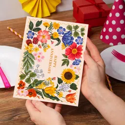 Party Propz Greeting Card for Anniversary - 1pc Greeting Card for Love/Greeting Card for Husband | Anniversary Card | Notecards | Greeting Cards | Happy Anniversary Card (Cardstock) image 3