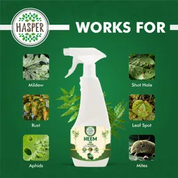 Hasper Neem Oil For Plants Insects Spray | Plant Protection Spray All In One | Removes Aphids, Mealybugs, Fungus and Other Pests From Plants | Ready to Use | Plant Guard (500 ML) image 2