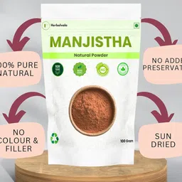 herbalvala Manjistha Powder for Hair | Promotes Scalp Health, Strengthens Roots & Enhances Natural Shine image 2