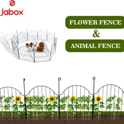 Jabox Rust Proof Flower and Animal Fence, Decorative Outdoor Wire Garden Fence for Home Gardening Durable Tree Guard for Garden and Balcony Versatile Fence for Garden, Balcony Floor Covering (Set-5) image 2