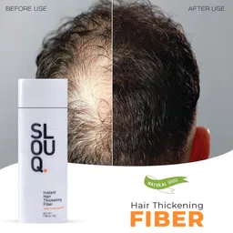 Slouq Hair Fibers - Pack of 2 - Hair Building Fibers - 50gm (25g*2 pack) (Dark Brown + Dark Brown) image 2