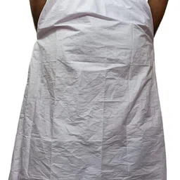 Sif Elastic Premium Cotton Lungis, Pack of 1, White-Color, 90% Cotton 10% Polyester, Hand Wash Only image 5