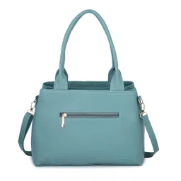 ZODIF Womens Cute Stylish Hand/Sling Leather Handbag, Shoulder Bag with Chevron Pattern, Gold Metal Accents, Detachable Strap image 3