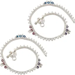 Lila Traditional Trendy Jewellery All Occassions Anklets Payal Pair for Women/Girls Alloy Anklet (Pack of 4)(Bzr_ComboPayal-120Parent-(1PairEach)) image 4