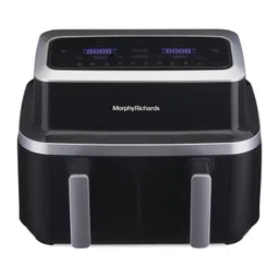 Morphy Richards DuoCrisp Air fryer for home | Two independent basket air fryer oven to healthy fry 2 dishes at once | 9L healthy air-fryer - stay guilt-free image 1