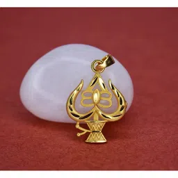 Anshenterpris Gold trishul Damru Chain with Pendant Locket Brass Pearl Brass Pendant image 4