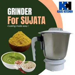 Kaus Kitchen - Sujata mixer grinder compatible Wet grinder Jar - 850 ML (Stainless Steel, White) - Fits 900 watt Sujata mixi powermatic, supermix, dynamix and frootmix. image 2