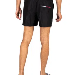 tommy jeans Men's Medium Drawstring Slim Swim Shorts, Black image 3