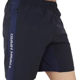 never lose Athleisure Men's Regular Fit Sports Shorts | Quick Dry Technology | Large Blue image 1
